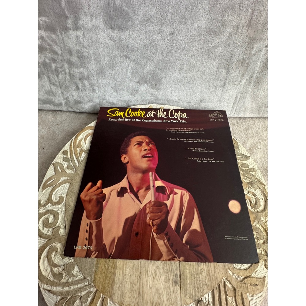 Sam Cooke at the Copa Vinyl LP RCA Victor LPM-2970 Mono 1964 Live Soul Album